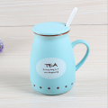 Haonai 250ml ceramic mug coffee mug with handle and spoon,custom coffee mug